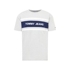 Tommy Jeans Tričko  tmavomodrá / svetlosivá / biela
