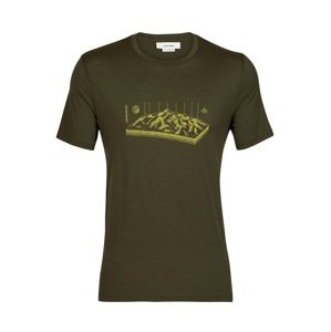 ICEBREAKER Funkčné tričko 'Alps 3D'  žltá / zelená