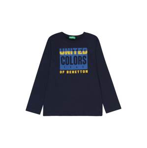 UNITED COLORS OF BENETTON Tričko  modrá / námornícka modrá / žltá