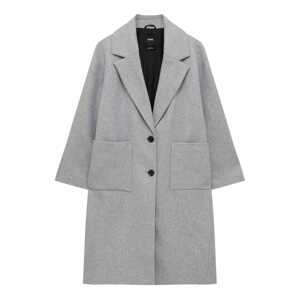 Pull&Bear Prechodný kabát  sivá melírovaná