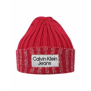Calvin Klein Jeans Čiapky  striebornosivá / červená / čierna