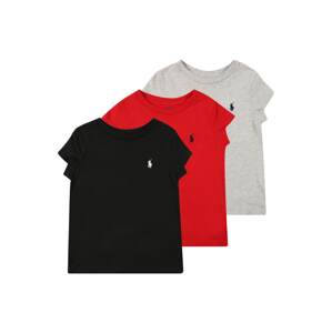 Polo Ralph Lauren Tričko  sivá melírovaná / červená / čierna
