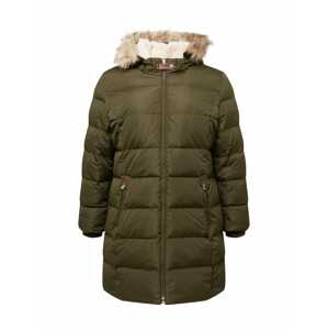 Lauren Ralph Lauren Plus Zimný kabát  svetlohnedá / kaki
